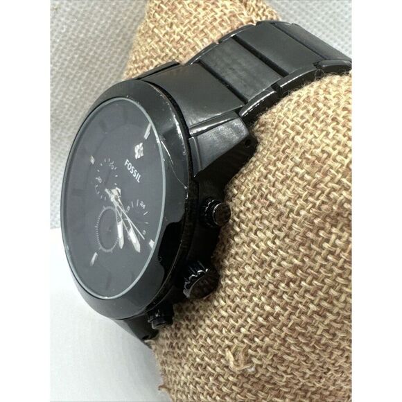Fossil Dress FS4531 Men's Black Stainless Steel Quartz Chronograph Watch AEA379 - Picture 2 of 11